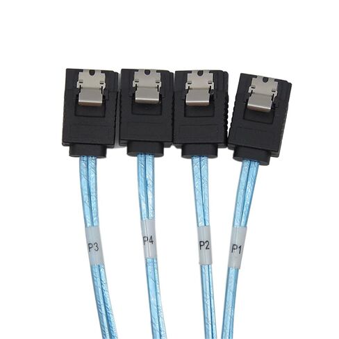Mini SAS Data Cable Breakout Line 36PIN 90 Degree Elbow SFF-8087 4 Lane SATA Server in Kuwait
