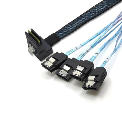 Mini SAS Data Cable Breakout Line 36PIN 90 Degree Elbow SFF-8087 4 Lane SATA Server in Kuwait