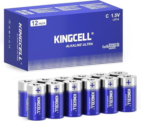 KINGCELL C Cell Alkaline Hight Performance Batteries 8 Pack, 1.5 Volt, Ultra Long-Lasting, Leakproof Design, 7-Year Shelf Life in Kuwait
