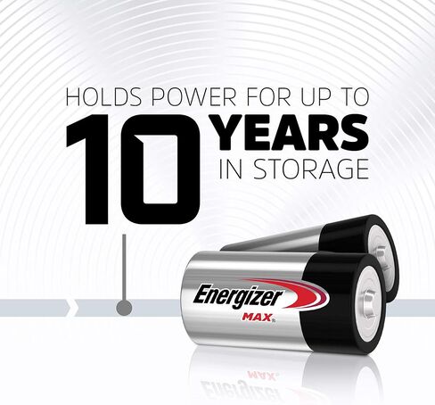 Energizer MAX C Batteries (2 Pack), C Cell Alkaline Batteries in Kuwait
