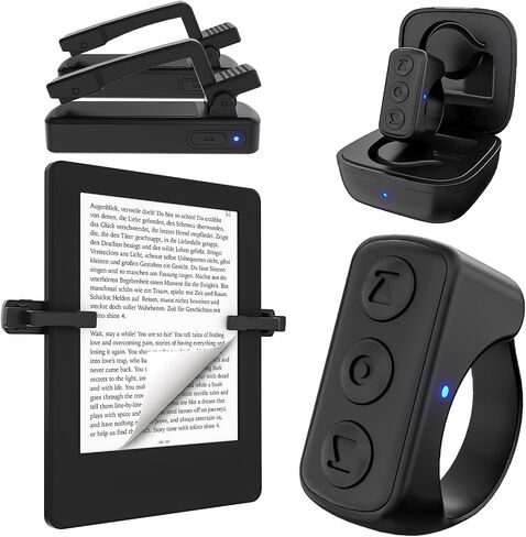 Wireless Bluetooth Page Turner TikTok Scrolling Ring Compatible with Kindle/Kobo/iOS/Android Ideal for E-Readers/TikTok Videos/Camera Recording (Black) in Kuwait