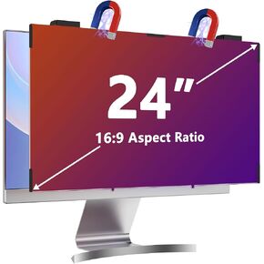 Magnetic Computer Privacy Screen 24 inch for 16:9 Widescreen Monitor in Kuwait