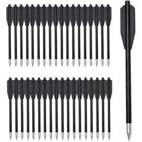 Crossbow Bolts Miniature Crossbows Arrows Black Plastic Body with Sharp Metal Point Tip(Pack of 36) in Kuwait
