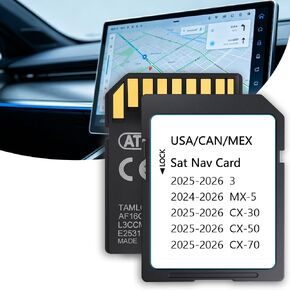 2025 2026 Latest Navigation SD Card KR9D66EZ1B,Compatible with Mazda 2025-2026 CX-50/3/CX-30/CX-70,2024-2026 MX-5,Mazda CX-50 Hybrid SD Navigation Cards Updated Maps for USA/CAN/MEX in Kuwait