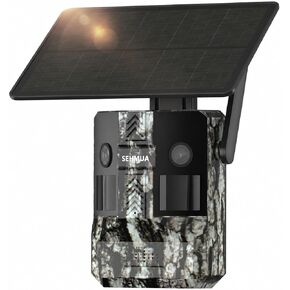 SEHMUA Dual Lens Trail Camera 180° View, AI Animal ID 4G LTE Cellular Trail Camera, 0.1s Trigger Real-Time Alert 24MP 2K Live Game Cameras with Night Vision Motion Activated Waterproof IP66 Trail Cam in Kuwait