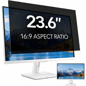 23.6 inch Computer Privacy Screen Filter for 16:9 Aspect Ratio Widescreen Monitor,23.6in Curved Computer Monitor Privacy Shield Anti Glare Eye Protection, Anti-Scratch Removable Protector Film in Saudi Arabia