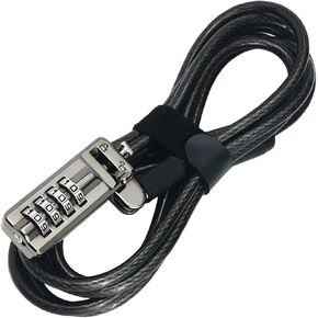 Anti Laptop Lock Portable Cable Security Accessory with Combination Password Digit Resettable Code Stainless Steel for Computer Suitable in Saudi Arabia