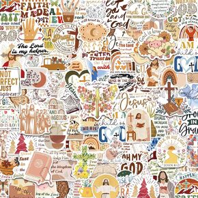 300PCS Boho Christian Stickers, Waterproof Vinyl Bible & Jesus Decals, Inspirational Faith Sticker Pack for Scrapbooking, Journaling, Kindle & Laptop in Kuwait