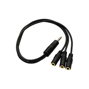 Silver 3.5mm (1/8") Audio Splitter Cable, 1 Male to 3 Female Stereo Jack Y-Splitter for Headphones Speaker Sharing in Kuwait