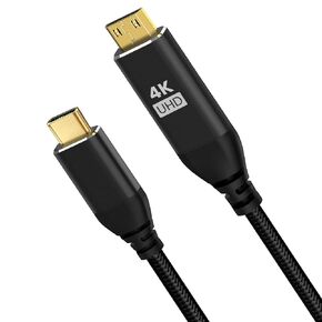 USB C to Mini HDMI Cable 4K 60Hz Retractable 1-4FT,Unidirectional HDR ARC in Kuwait