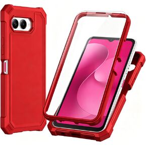 for T-Mobile Revvl 8 5G Case with Screen Protector Red in Kuwait