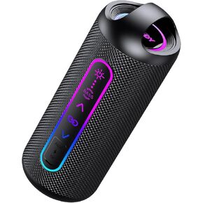 Wilody Portable Bluetooth Speaker, 20W Powerful Sound with EQ Modes, IPX6 Waterproof, 20H Playtime, Bluetooth 5.4, TWS, LED Lights, Portable Wireless Speakers for Home Party Camping Beach Outdoor in Kuwait