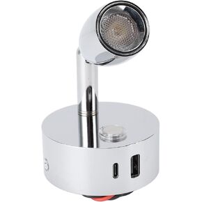 Yosoo Health Gear RV Reading Lamp, USB Port, 3 Color Temperature (Black in Kuwait