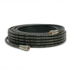 KUNOVA 100 FT RG-6 Coaxial Cable RG6 3.5 Ghz with Weather-Sealed Rubber O-Ring and Compression Connectors UL cUL CMG High Speed Internet, Broadband Digital CATV TV Aerial, Satellite Extension Cable in Kuwait