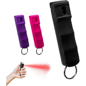 FURY Fliptop Hardshell Pepper Spray - 12Ft Range, Max Strength, UV Dye Identifier, Anti-Leak & Anti-Misfire, Slidetop Trigger, Belt Clip & Key Ring, Multiple Color Options, Self-Defense Spray in Kuwait