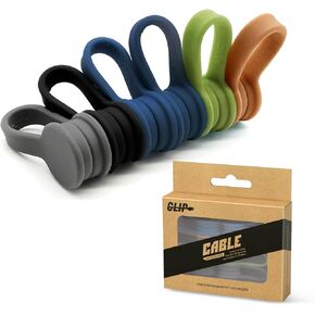 10-Pack Magnetic Cable Ties, Reusable Silicone Cord Ties in Kuwait