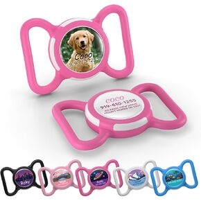 Personalized Dog Collar Holder for AirTag, Custom Full Color Photo & Name in Kuwait