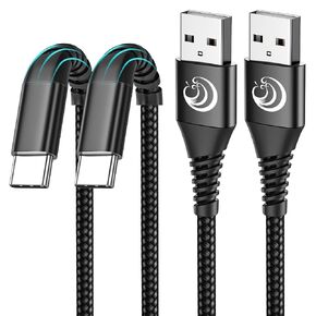 USB Type C Cable 6FT 2Pack Fast Charging Cable USB C Charger Phone Cord for Samsung Galaxy A01 A02s A03s A10e A11 A12 A13 A14 A20 A21 A32 A42 A52 A53 A50 A51 S21 S22, G7/G6, LG K51 Stylo 6 5 4 in Saudi Arabia