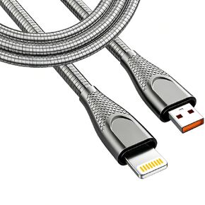 Awnuwuy Pet Chew Proof iPhone Lightning Charge Cable, 6.6FT Metal Braided in Kuwait