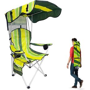 Camping Chair with Canopy Shade, Portable Folding Chair in Kuwait