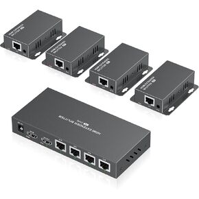 4K 1x4 HDMI Extender Splitter 1 in 4 Out Over CAT6/7 Ethernet Cable in Kuwait