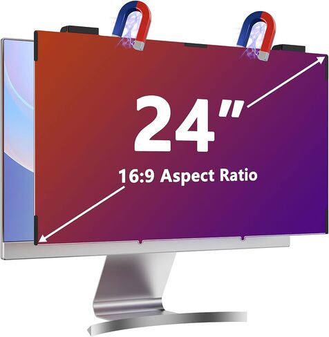 Magnetic Computer Privacy Screen 24 inch for 16:9 Widescreen Monitor in Kuwait