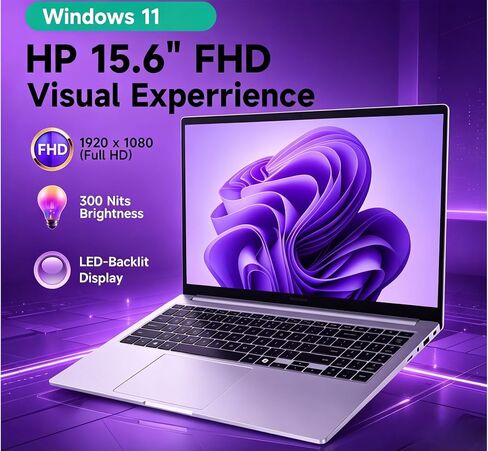 Galaxy Book4 15.6" FHD LED Display High Performance Business Laptop for Advanced Multitasking by Samsung, Intel Core 7 150U(10-Core), 16GB RAM|512GB SSD, Windows 11, Backlit KB, FP Reader, Copilot AI in Kuwait