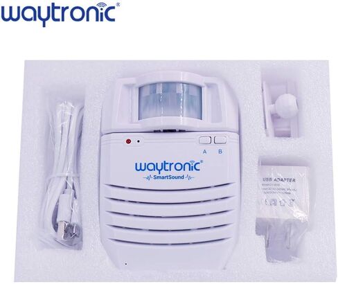 Waytronic PIR Infrared Motion Sensor Activated Sound Player Loudspeaker with Recordable Audio Alarm Motion Detector for Door Greeter Welcome Guests Entry Alert And Sales Advertising in Kuwait