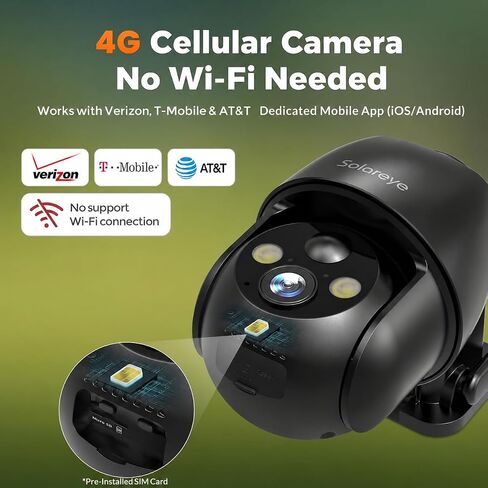 4G LTE Cellular Security Camera Outdoor with SIM Card, Solar Powered Camera in Kuwait