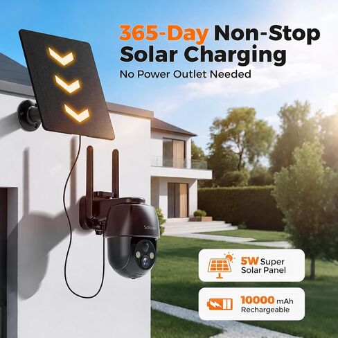 4G LTE Cellular Security Camera Outdoor with SIM Card, Solar Powered Camera in Kuwait