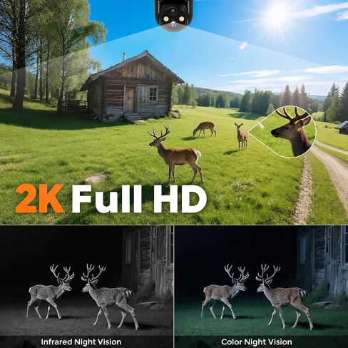 4G LTE Cellular Security Camera Outdoor with SIM Card, Solar Powered Camera in Kuwait