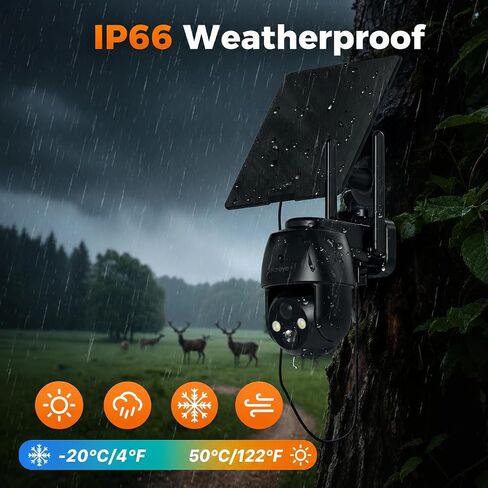 4G LTE Cellular Security Camera Outdoor with SIM Card, Solar Powered Camera in Kuwait