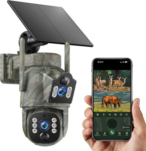 Cellular Trail Camera, 4G LTE Dual Lens Game Camera with Live Streaming in Kuwait