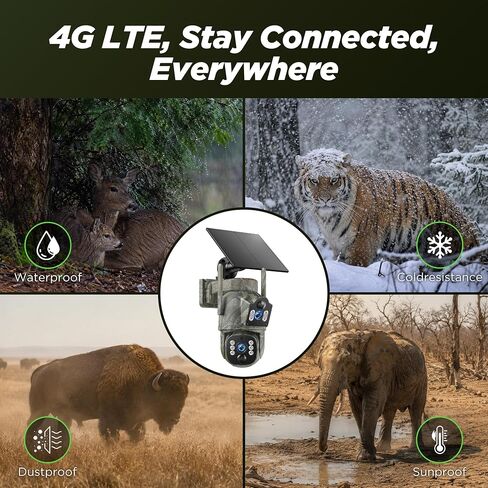 Cellular Trail Camera, 4G LTE Dual Lens Game Camera with Live Streaming in Kuwait