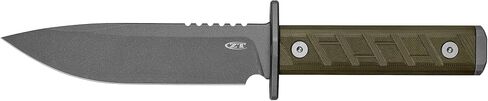 Zero Tolerance 0006 Fixed Blade Knife, Full Tang 6 inch CPM 3V Blade Field Knife, Green G10 Handle, Durable Kydex Sheath, Made in the USA in Kuwait