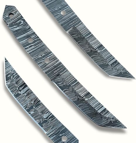 Damascus Knife Blanks for Knife Making Supplies Diy Full Tang 8 inch Damascus Tanto Knife Blade Blank 3757 in Kuwait