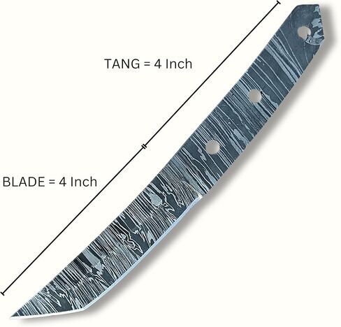 Damascus Knife Blanks for Knife Making Supplies Diy Full Tang 8 inch Damascus Tanto Knife Blade Blank 3757 in Kuwait