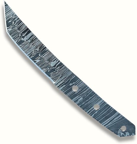 Damascus Knife Blanks for Knife Making Supplies Diy Full Tang 8 inch Damascus Tanto Knife Blade Blank 3757 in Kuwait