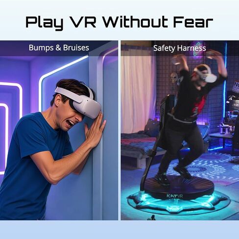 KAT Walk C2 VR Series | 360° Omnidirectional Walking Pad & Accessories for Immersive VR Gaming & Fitness | Compatible with SteamVR, Quest, Oculus | Plus E | US Size 9.5 in Kuwait