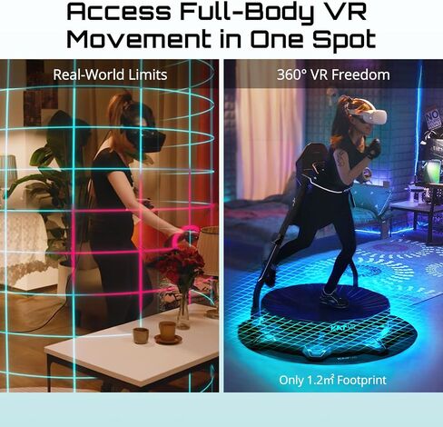 KAT Walk C2 VR Series | 360° Omnidirectional Walking Pad & Accessories for Immersive VR Gaming & Fitness | Compatible with SteamVR, Quest, Oculus | Plus E | US Size 9.5 in Kuwait