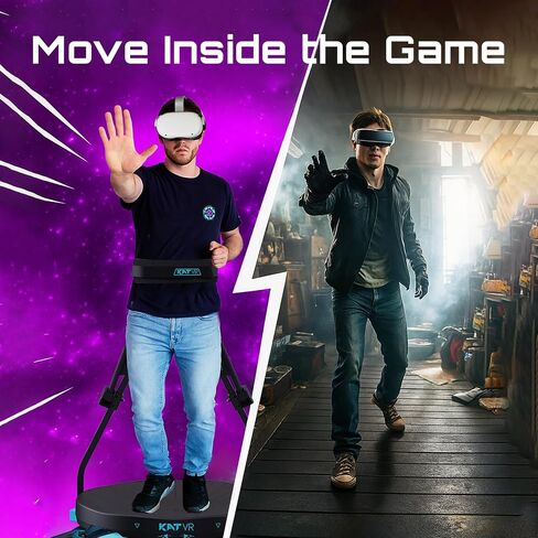 KAT Walk C2 VR Series | 360° Omnidirectional Walking Pad & Accessories for Immersive VR Gaming & Fitness | Compatible with SteamVR, Quest, Oculus | Plus E | US Size 9.5 in Kuwait