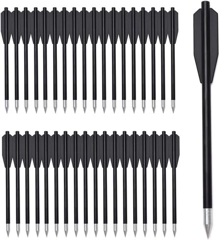 Crossbow Bolts Miniature Crossbows Arrows Black Plastic Body with Sharp Metal Point Tip(Pack of 36) in Kuwait