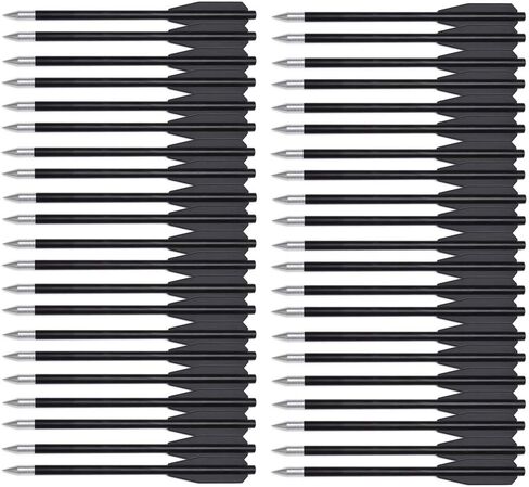 Crossbow Bolts Miniature Crossbows Arrows Black Plastic Body with Sharp Metal Point Tip(Pack of 36) in Kuwait