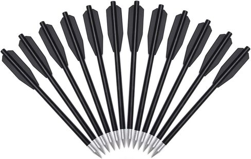 Crossbow Bolts Miniature Crossbows Arrows Black Plastic Body with Sharp Metal Point Tip(Pack of 36) in Kuwait