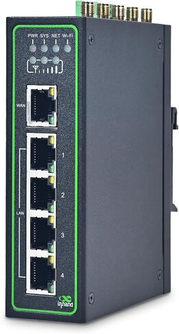 InHand Networks IR315 Industrial LTE Router (CAT 6) with GPS/GNSS,4G Mobile Gateway, Wi-Fi, Dual SIM & 4 Digital I/O – Secure VPN Travel Modem Compatible with Verizon/AT&T/T-Mobile for RV, Fleet & IoT in Kuwait