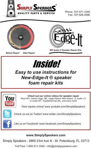 Boston Acoustics A-400 Complete System Speaker Repair Kit FSK-A400C in Kuwait