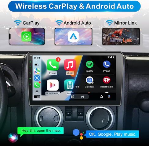 Car Radio for Jeep Wrangler JK 2007-2018 with Wireless CarPlay Android Auto in Kuwait
