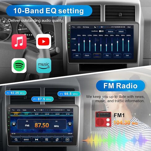 Car Radio for Jeep Wrangler JK 2007-2018 with Wireless CarPlay Android Auto in Kuwait