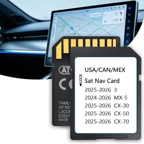 2025 2026 Latest Navigation SD Card KR9D66EZ1B,Compatible with Mazda 2025-2026 CX-50/3/CX-30/CX-70,2024-2026 MX-5,Mazda CX-50 Hybrid SD Navigation Cards Updated Maps for USA/CAN/MEX in Kuwait