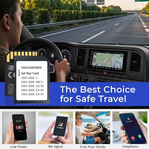 2025 2026 Latest Navigation SD Card KR9D66EZ1B,Compatible with Mazda 2025-2026 CX-50/3/CX-30/CX-70,2024-2026 MX-5,Mazda CX-50 Hybrid SD Navigation Cards Updated Maps for USA/CAN/MEX in Kuwait